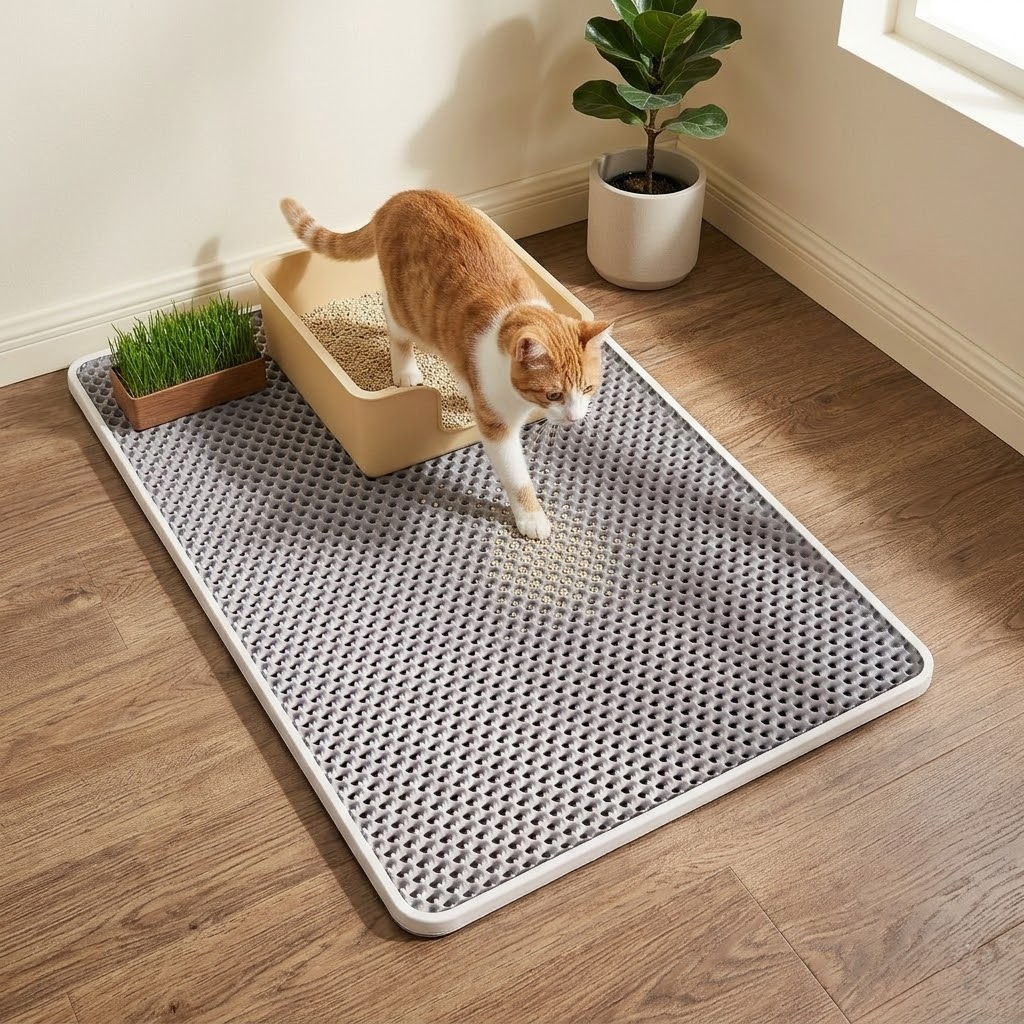 Double-Layer Trapping Cat Litter Mat