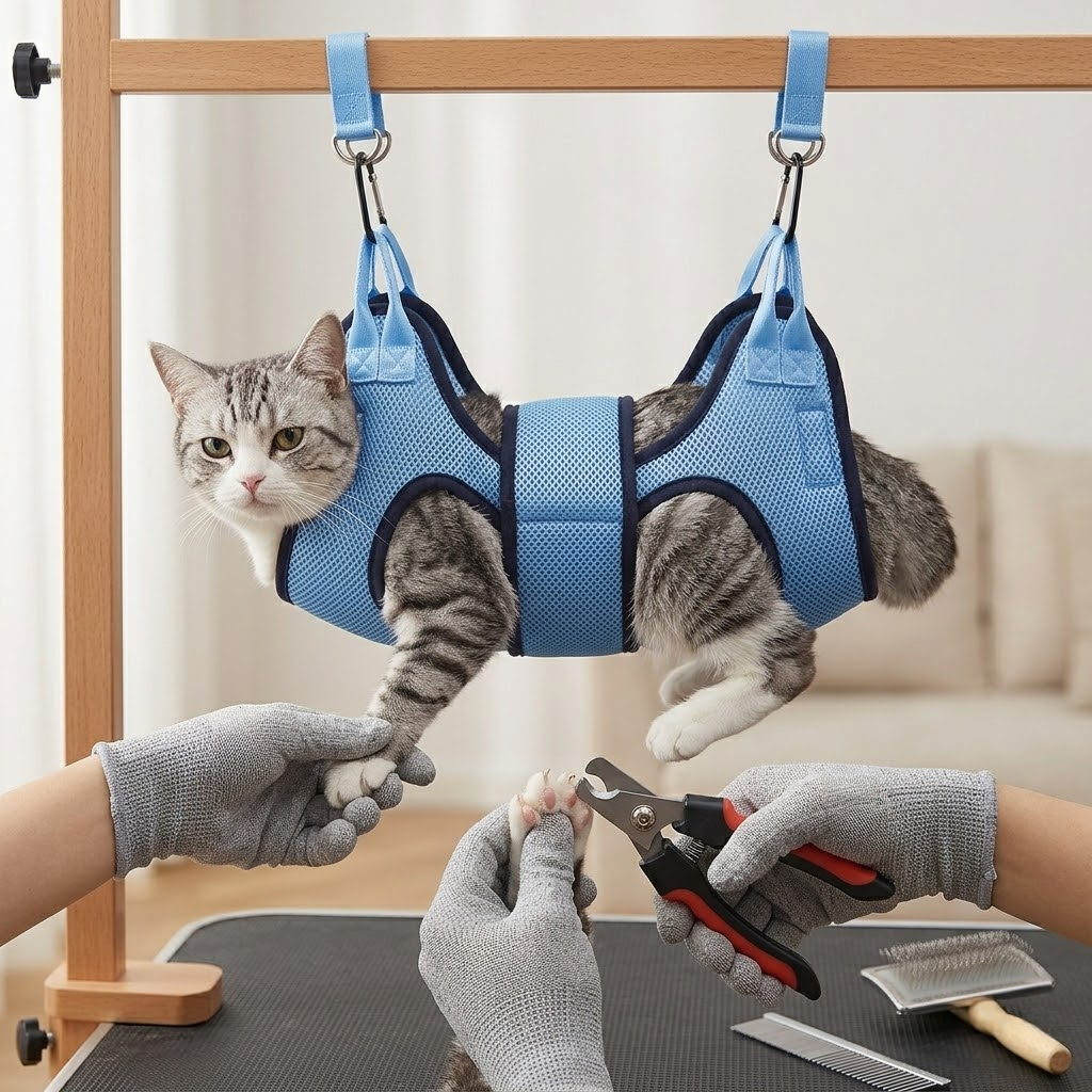 Premium Pet Grooming Hammock Restraint Bag