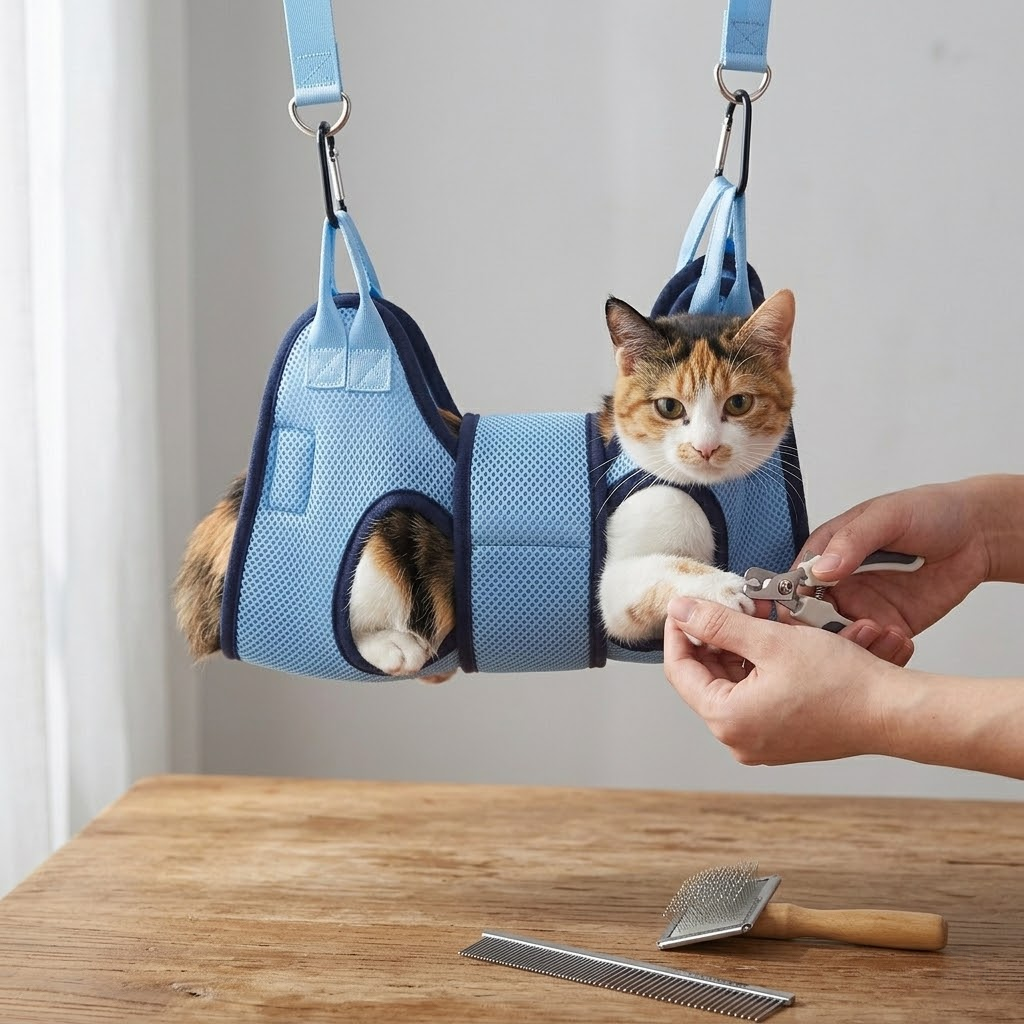 Premium Pet Grooming Hammock Restraint Bag