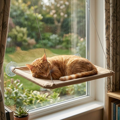 Window-Mounted Hanging Cat Hammock
